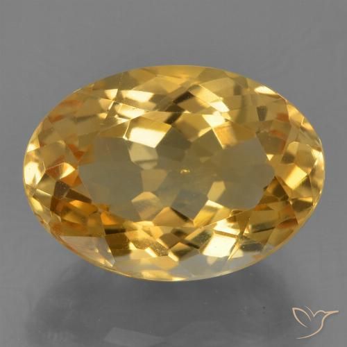 4.11ct 天然 深金橙色 黄水晶, 椭圆形, VS