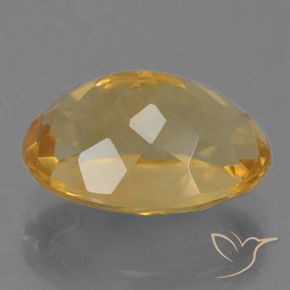 4.11克拉天然黄水晶，椭圆形，VS