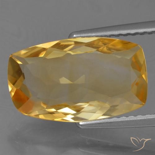 4.01ct 天然 深金橙色 黄水晶, 软垫, VVS-VS