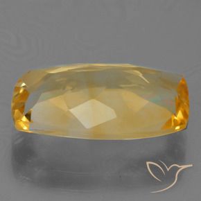 4.01克拉天然黄水晶，软垫，VVS-VS