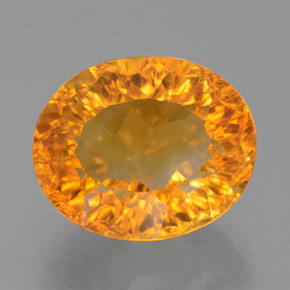 5.00克拉天然黄金色黄水晶，椭圆形切割，12.1×10毫米，VS