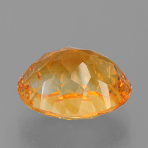 5.00克拉天然黄金色黄水晶，椭圆形切割，12.1×10毫米，VS