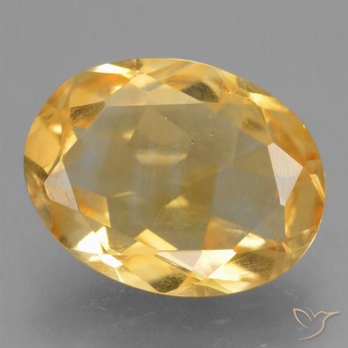 1.81ct 天然 金色 黄水晶, 椭圆形, VS