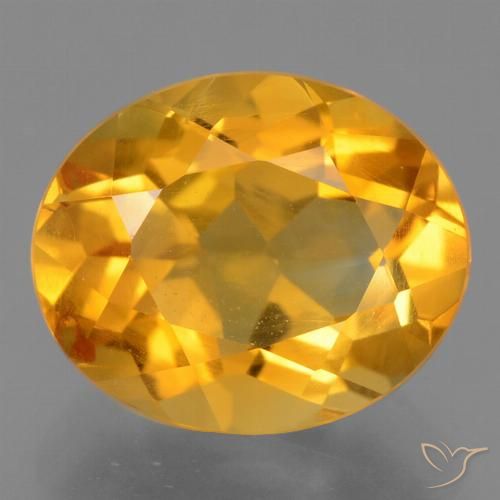 3.01ct 天然 深橙金 黄水晶, 椭圆形, VS