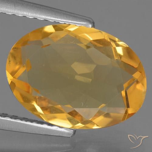 2.49ct 天然 深橙金 黄水晶, 椭圆形, VVS-VS