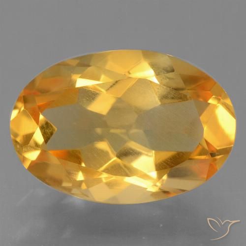 2.42ct 天然 深橙金 黄水晶, 椭圆形, VVS-VS