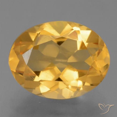 2.10ct 天然 中浅橙金 黄水晶, 椭圆形, VS