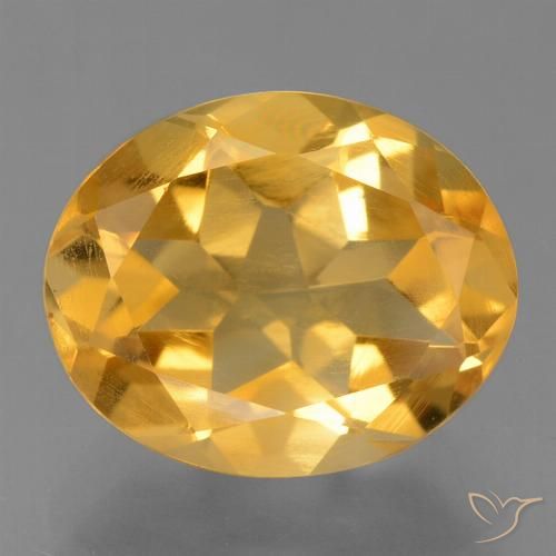 2.78ct 天然 深橙金 黄水晶, 椭圆形, VS