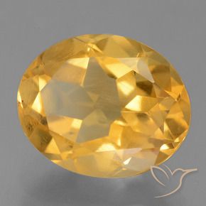 2.78克拉天然黄水晶，椭圆形，VS