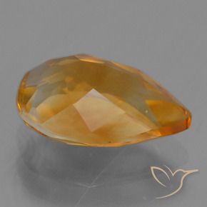 2.06克拉天然黄水晶，梨形，VS