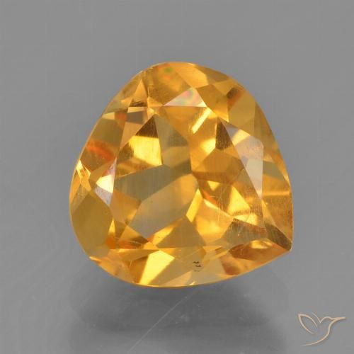 1.72ct 天然 橙金 黄水晶, 梨形, VS