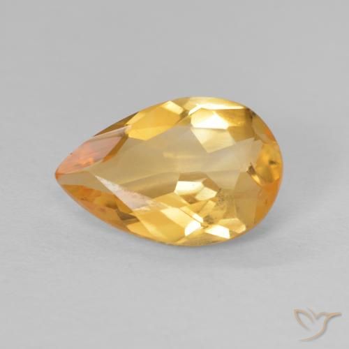 2.17ct 天然 橙金 黄水晶, 梨形, VS