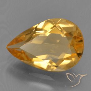 1.89克拉天然黄水晶，梨形，VVS-VS