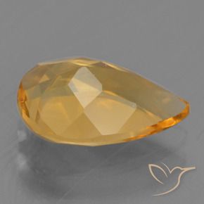 1.89克拉天然黄水晶，梨形，VVS-VS