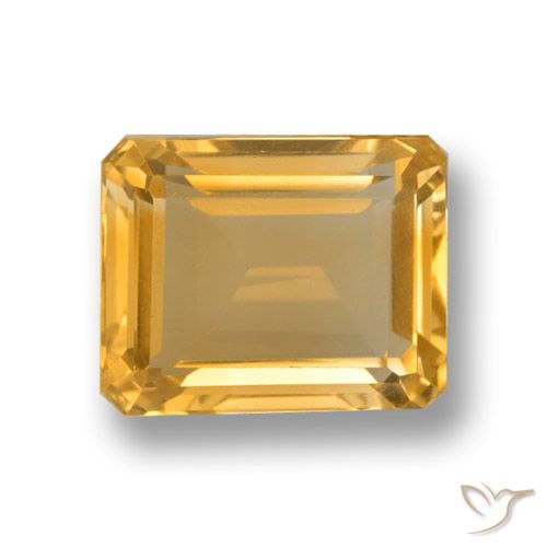 4.82ct 天然 橙金 黄水晶, 祖母绿式切割, VVS-VS