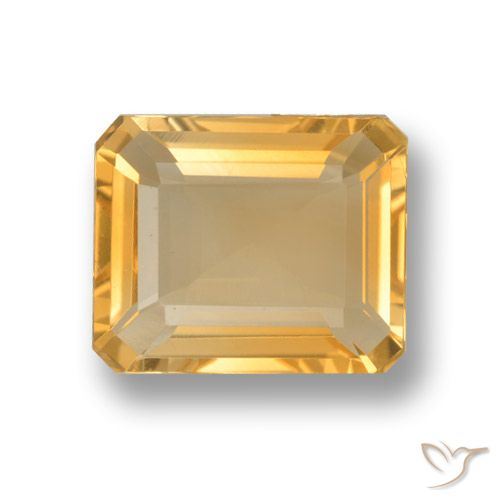3.81ct 天然 中金 黄水晶, 祖母绿式切割, VVS