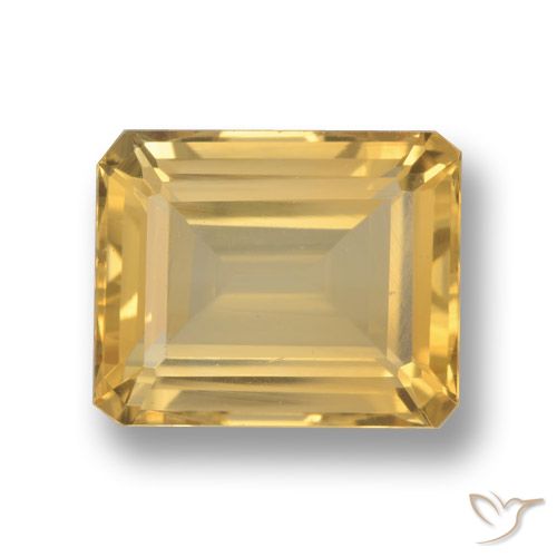 4.46ct 天然 中金 黄水晶, 祖母绿式切割, VVS-VS
