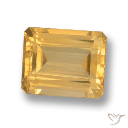 4.31ct 天然 中金 黄水晶, 祖母绿式切割, VVS-VS