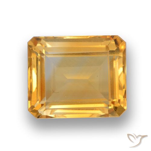 4.53ct 天然 橙金 黄水晶, 祖母绿式切割, VVS-VS