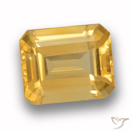 4.06ct 天然 黄金色 黄水晶, 祖母绿式切割, VVS-VS