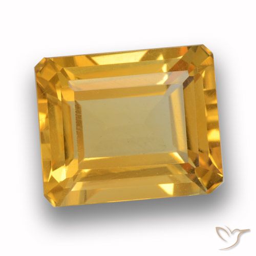 4.49ct 天然 橙金 黄水晶, 祖母绿式切割, VVS-VS
