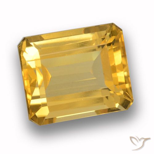 4.66ct 天然 中金 黄水晶, 祖母绿式切割, VVS-VS