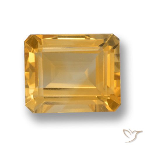 4.27ct 天然 橙金 黄水晶, 祖母绿式切割, VVS-VS