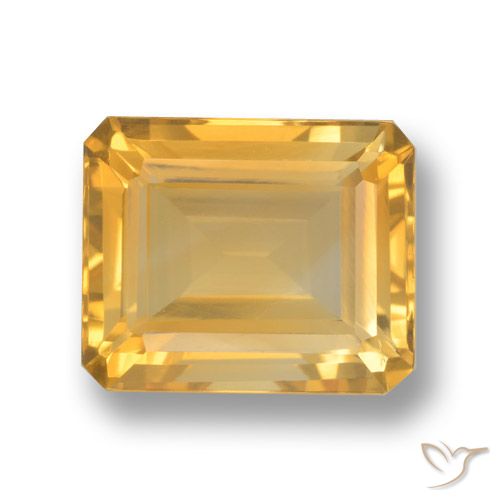 4.39ct 天然 橙金 黄水晶, 祖母绿式切割, VVS-VS