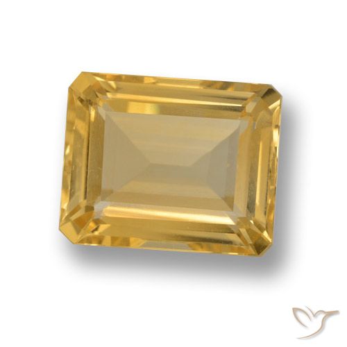 4.15ct 天然 黄金色 黄水晶, 祖母绿式切割, VVS-VS