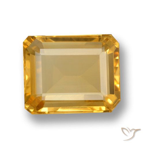 4.10ct 天然 橙金 黄水晶, 祖母绿式切割, VVS-VS