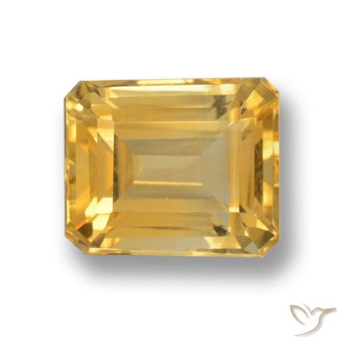 5.21ct 天然 金色 黄水晶, 祖母绿式切割, VVS-VS