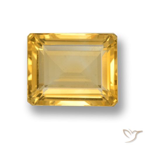 4.65ct 天然 黄金色 黄水晶, 祖母绿式切割, VVS