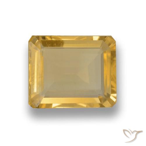 3.65ct 天然 黄金色 黄水晶, 祖母绿式切割, VVS-VS