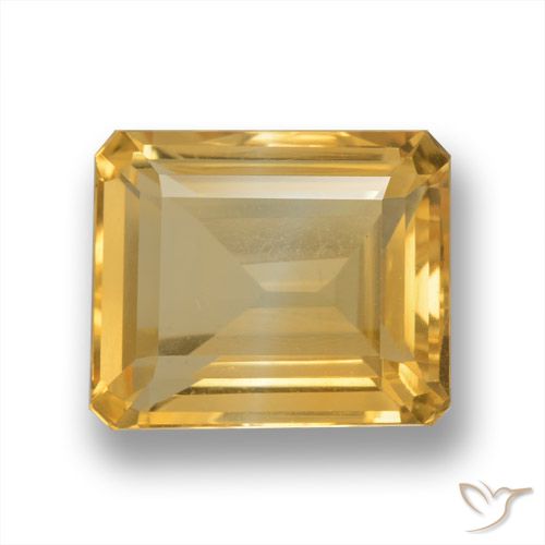 5.88ct 天然 中浅金色 黄水晶, 祖母绿式切割, VVS-VS