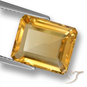 4.84克拉天然黄水晶，八边形，VVS-VS