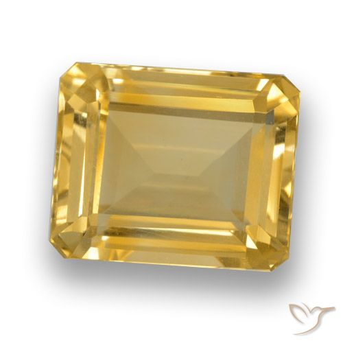 4.46ct 天然 金色 黄水晶, 祖母绿式切割, VVS