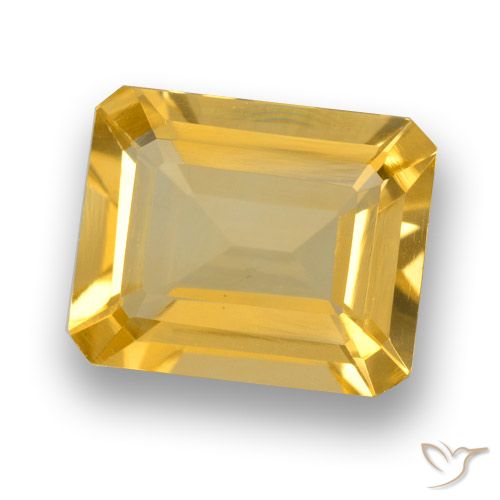 3.61ct 天然 中金 黄水晶, 祖母绿式切割, VVS