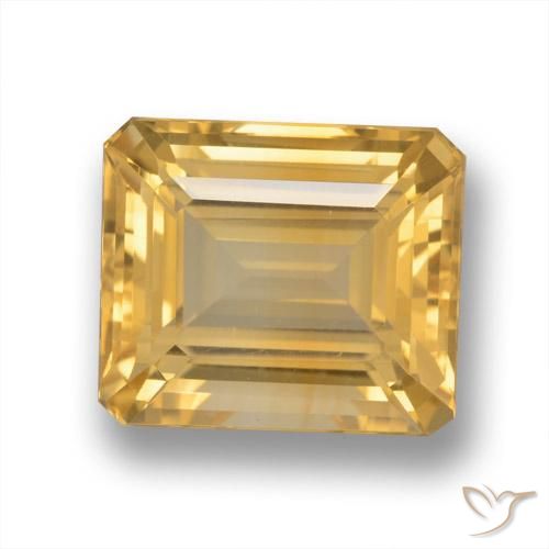 5.65ct 天然 中金 黄水晶, 祖母绿式切割, VVS-VS