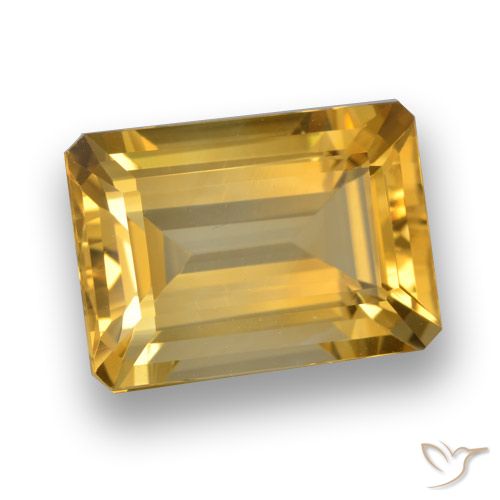 7.21ct 天然 金橙色 黄水晶, 祖母绿式切割, VVS-VS