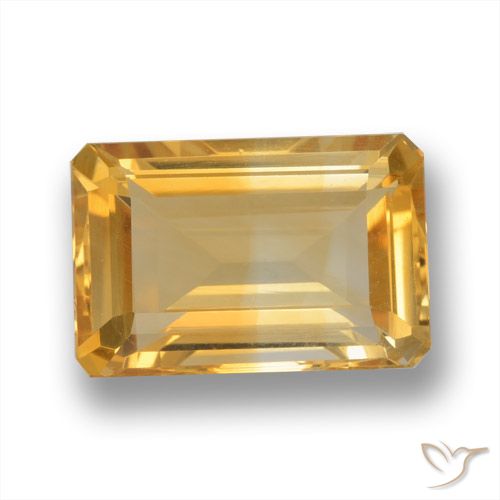 4.07ct 天然 深金色 黄水晶, 祖母绿式切割, VVS-VS