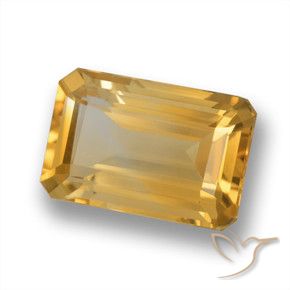 3.80克拉天然黄水晶，八边形，VVS