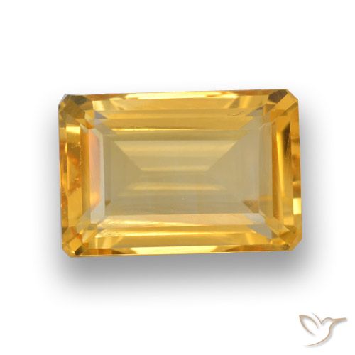 4.37ct 天然 橙金 黄水晶, 祖母绿式切割, VVS-VS