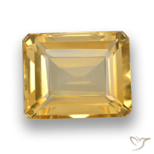 4.41ct 天然 橙金 黄水晶, 祖母绿式切割, VVS