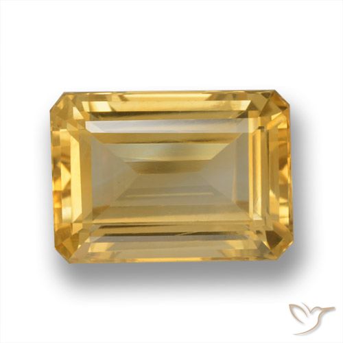7.86ct 天然 中金 黄水晶, 祖母绿式切割, VVS-VS