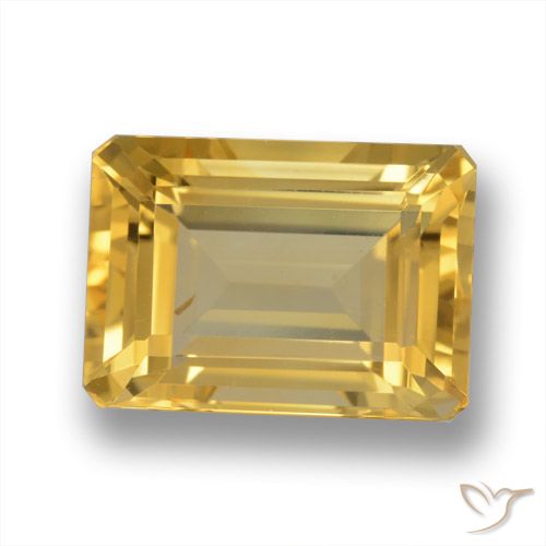 7.63ct 天然 黄金色 黄水晶, 祖母绿式切割, VVS-VS
