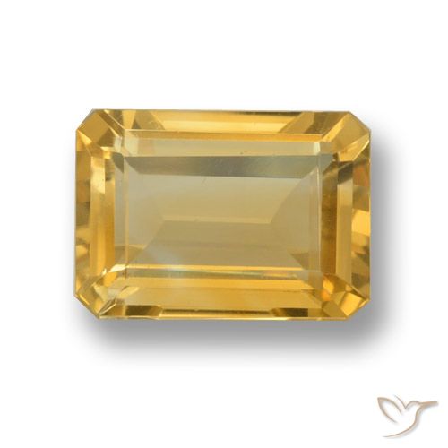 6.64ct 天然 金色 黄水晶, 祖母绿式切割, VVS-VS