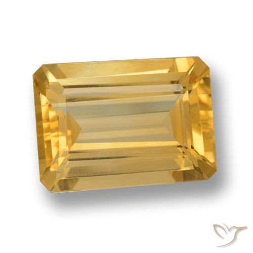 6.63ct 天然 黄金色 黄水晶, 祖母绿式切割, VVS-VS