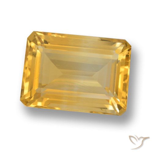 7.06ct 天然 深金橙色 黄水晶, 祖母绿式切割, VVS