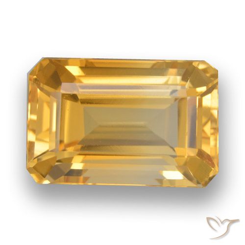 4.63ct 天然 深金橙色 黄水晶, 祖母绿式切割, VVS-VS
