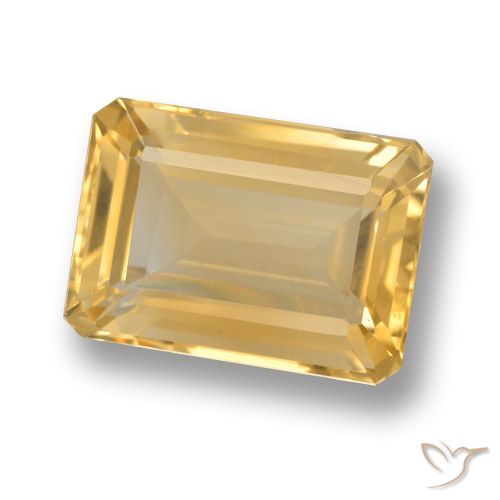 7.50ct 天然 黄金色 黄水晶, 祖母绿式切割, VVS